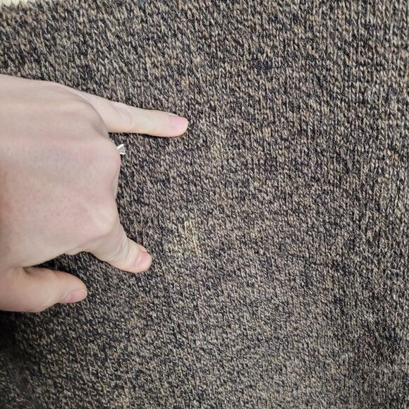 Bowen & Wright Mens 100% lambs wool Mock neck fair isle print Sweater size XL - Picture 6 of 8